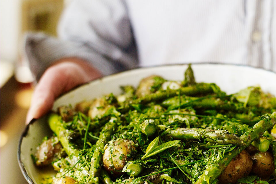 New Potatoes & Asparagus in Butter & Herbs Recipe